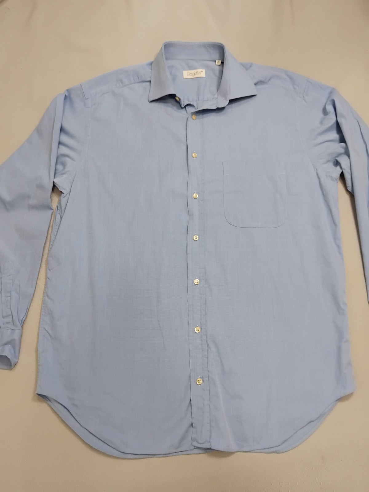 Bagutta Men’s Button-Up Casual Formal Solid Shirt Top, Size 42 / 16.5