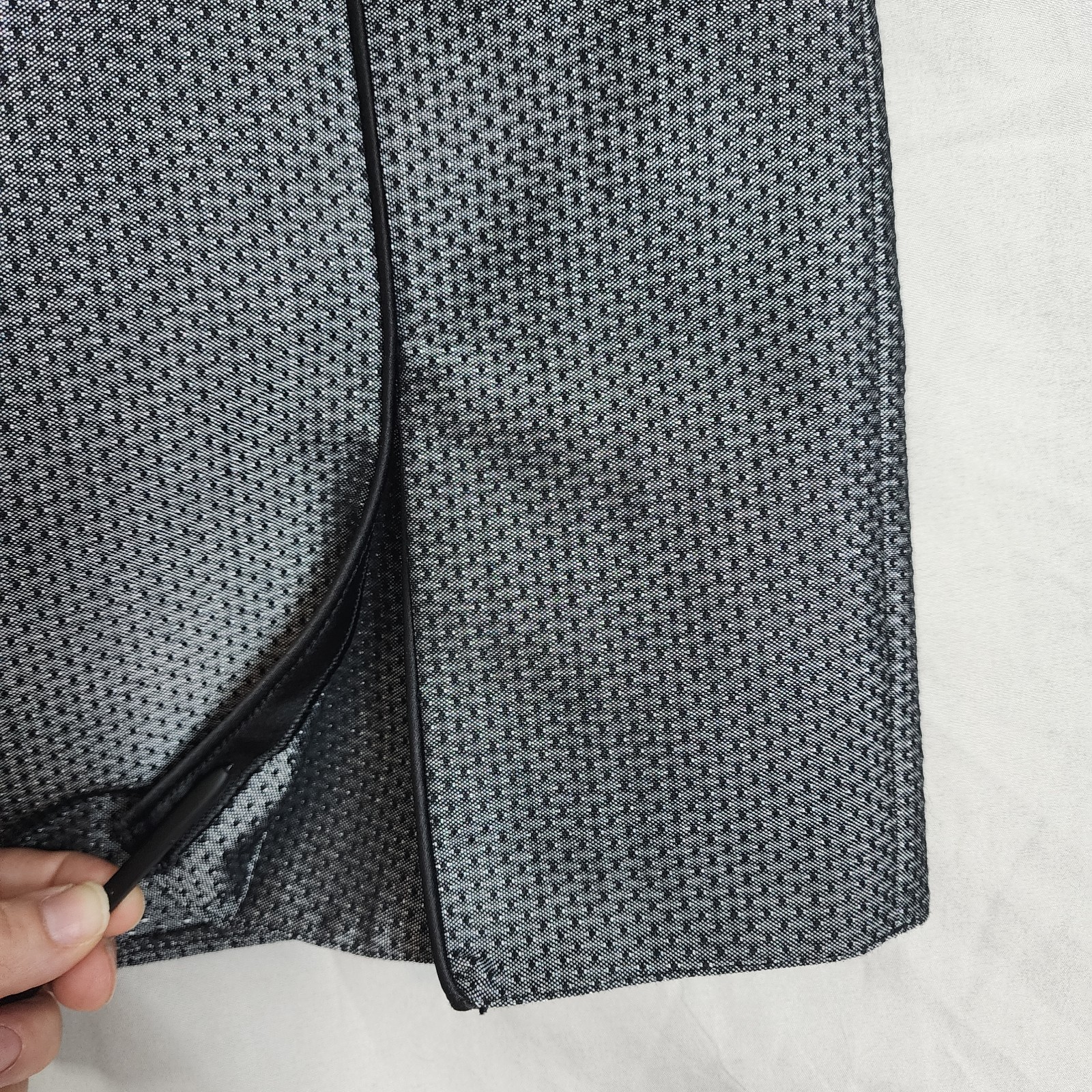 SECIL STORE Turkish Designer Size 6 Silver Gray Wool Pleated Panel Pencil Skirt
