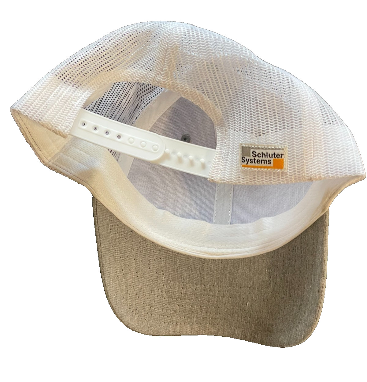 Schluter Systems Snapback Mesh Back Trucker Hat Grey And White New