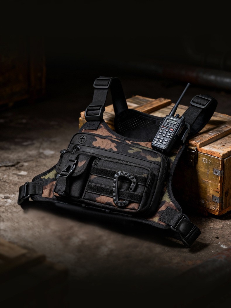 Tactical Chest Bag Running Backpack Multifunctional Vest Strap Waterproof