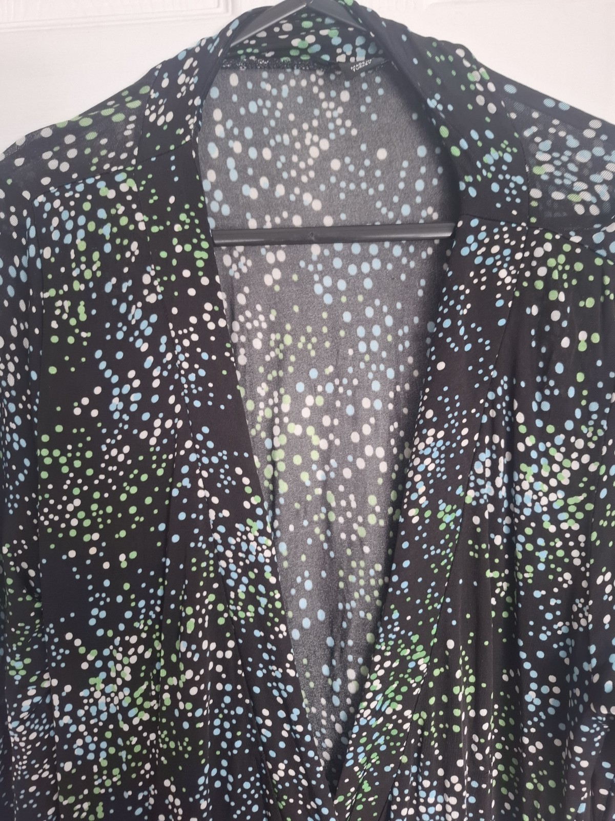 Ladies Size 10 H&M Summer Wrap Dress Stretch Fabric Midi Length Vgc