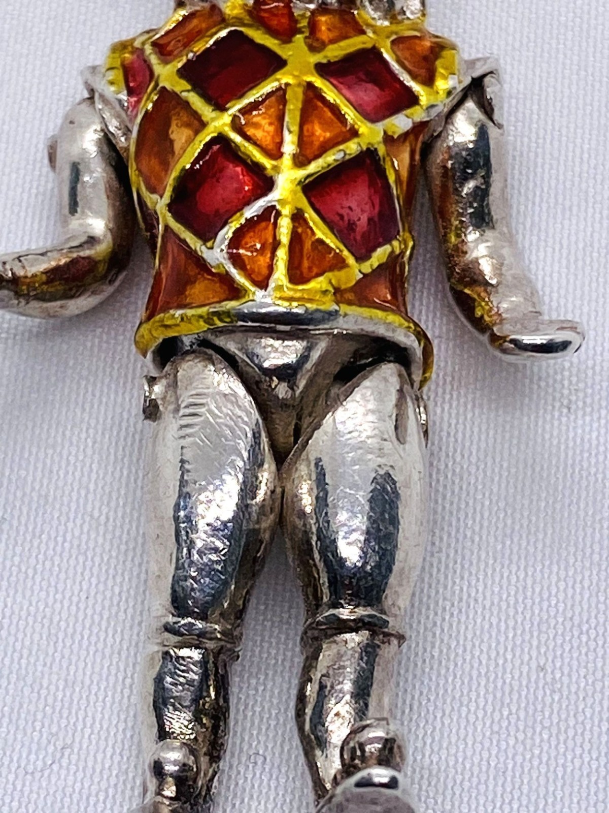 Tiffany & Co Circus Collection Gene Moore Sterling Enamel Harlequin Key Chain