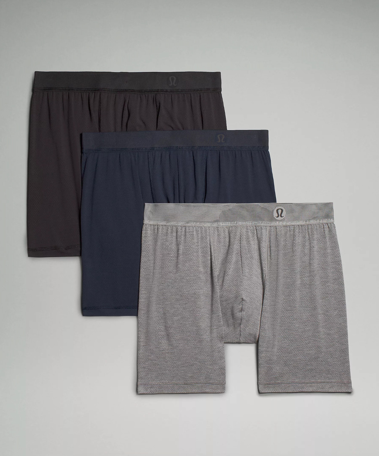 Lululemon ALWAYS IN MOTION Mesh Model Boxer Variety Pack. 5″. Pack of 3.