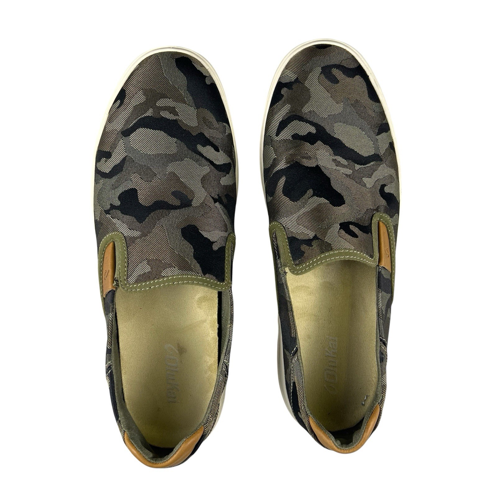 Sneakers OluKai Lae’ahi Green Camo Slip On Shoes Men’s Size 12
