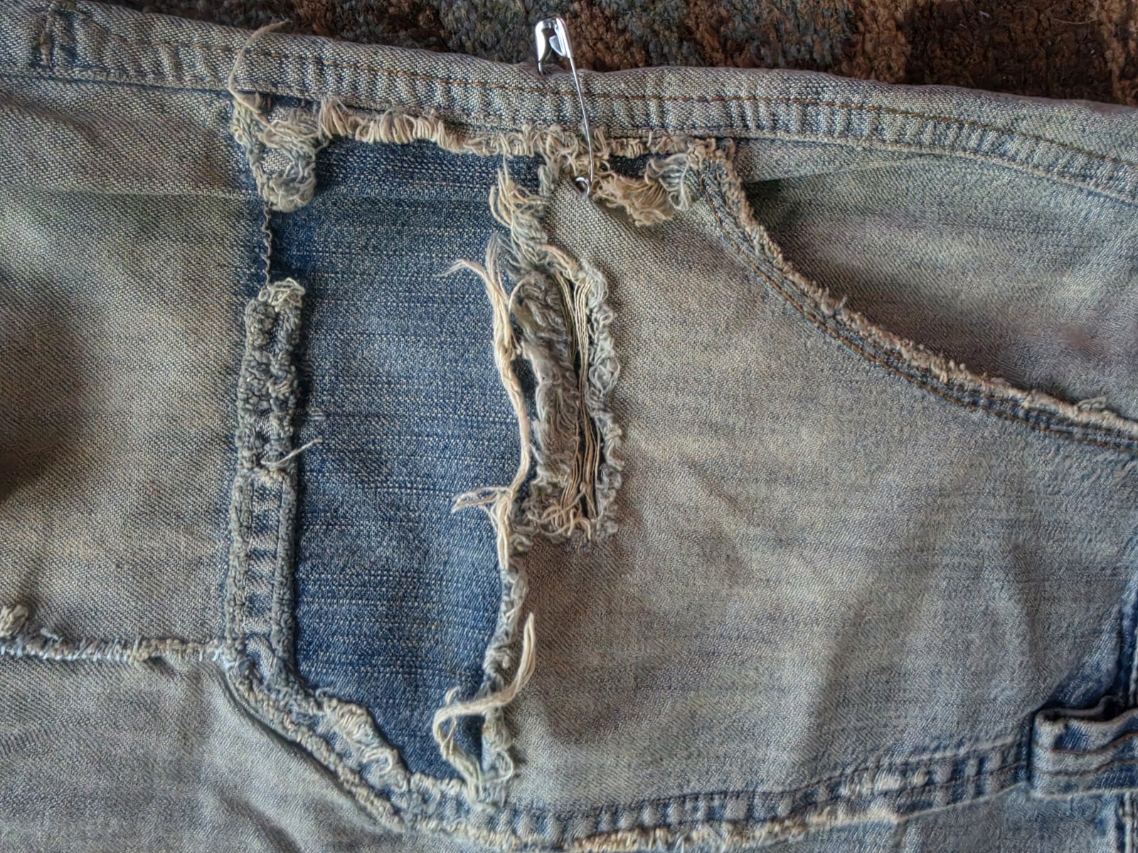 VTG DIY Wide-Leg Flare Jeans XL/XXL: STREET CRUST PUNK BIKER MOTO THRASHED Y2K