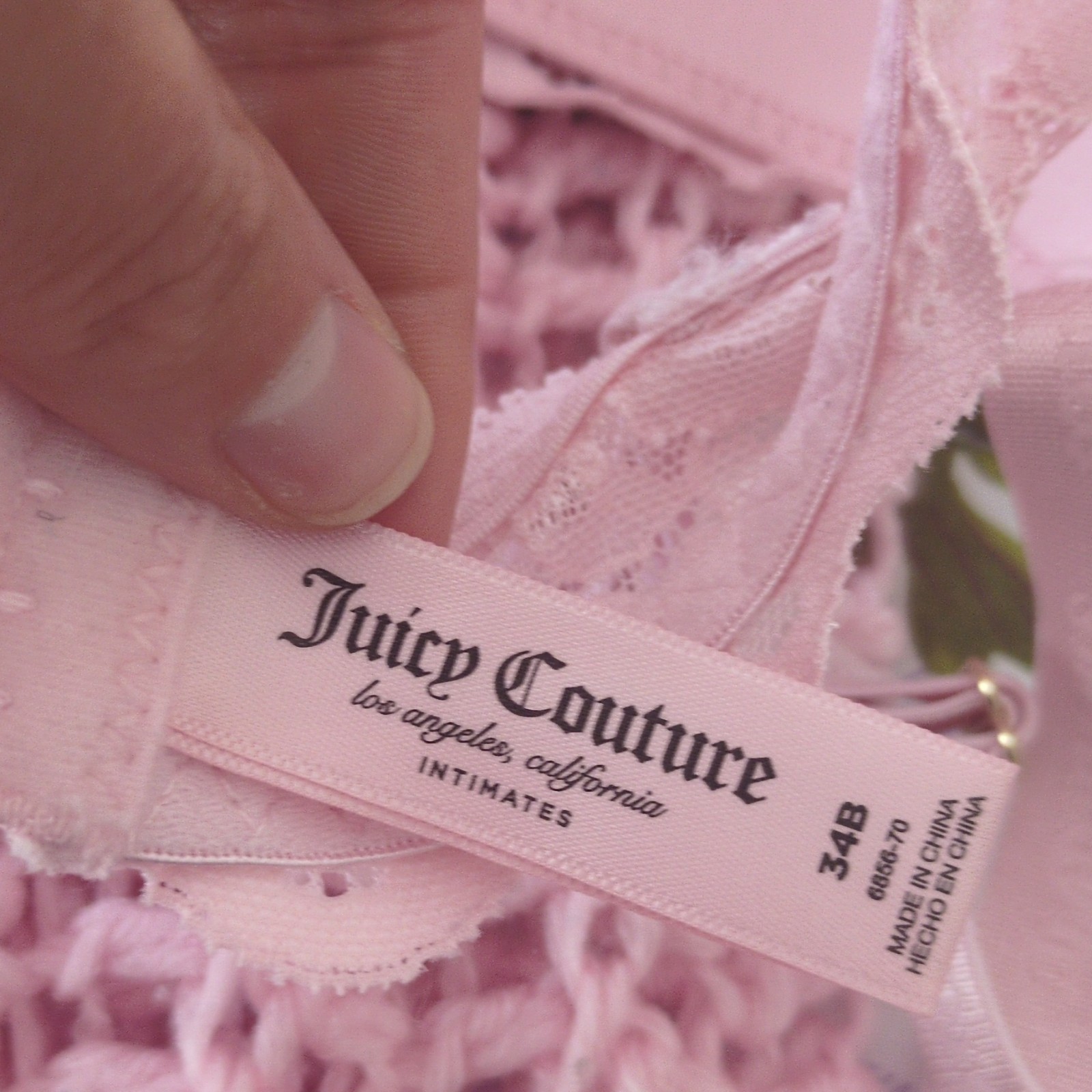 Juicy Couture 3 Piece Set Push Up Bras Size 34B