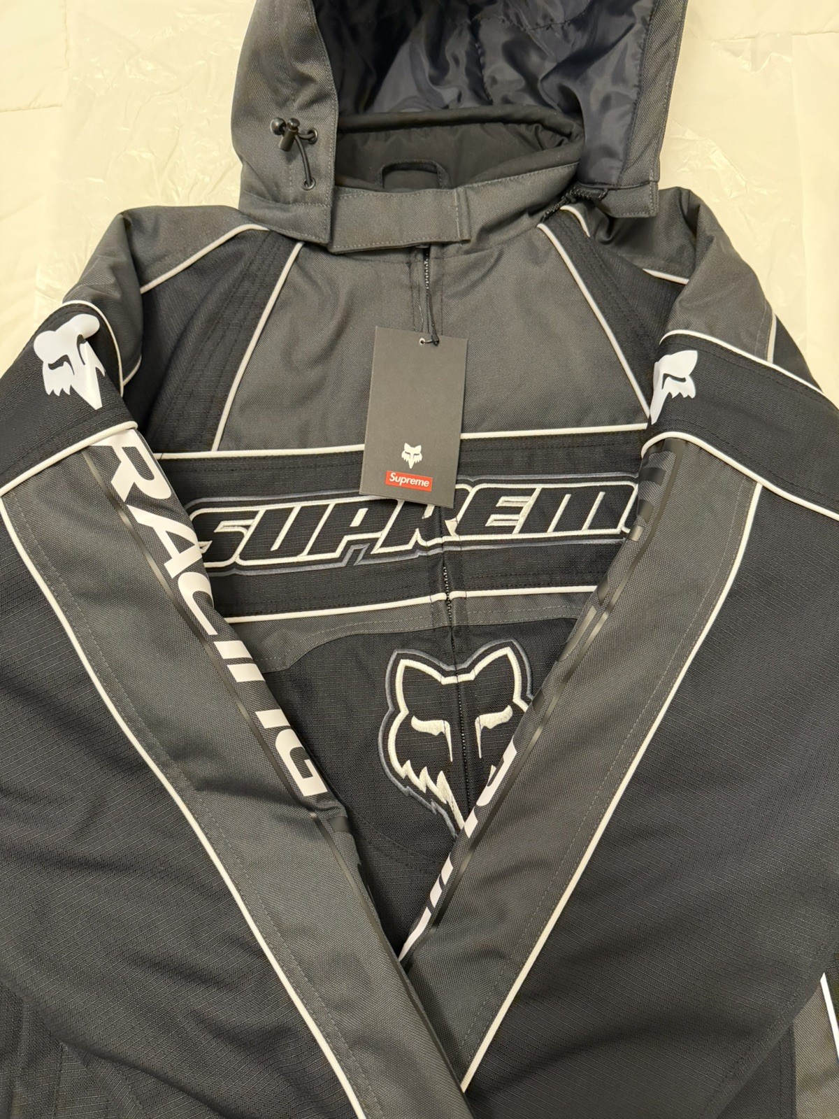 Supreme Fox Racing Zip Up Hooded Jacket 2023 Black – S (New with tag)