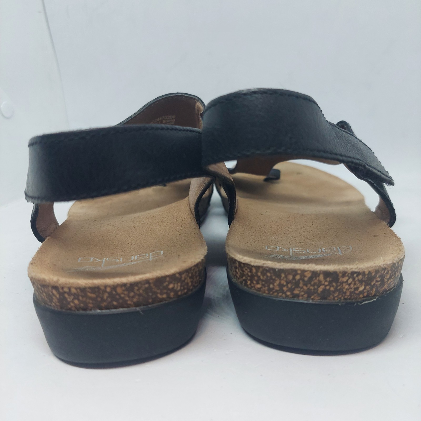 Dansko Reece Sandals Black Leather Thong Slide Womens Size EU 40 US 9.5-10