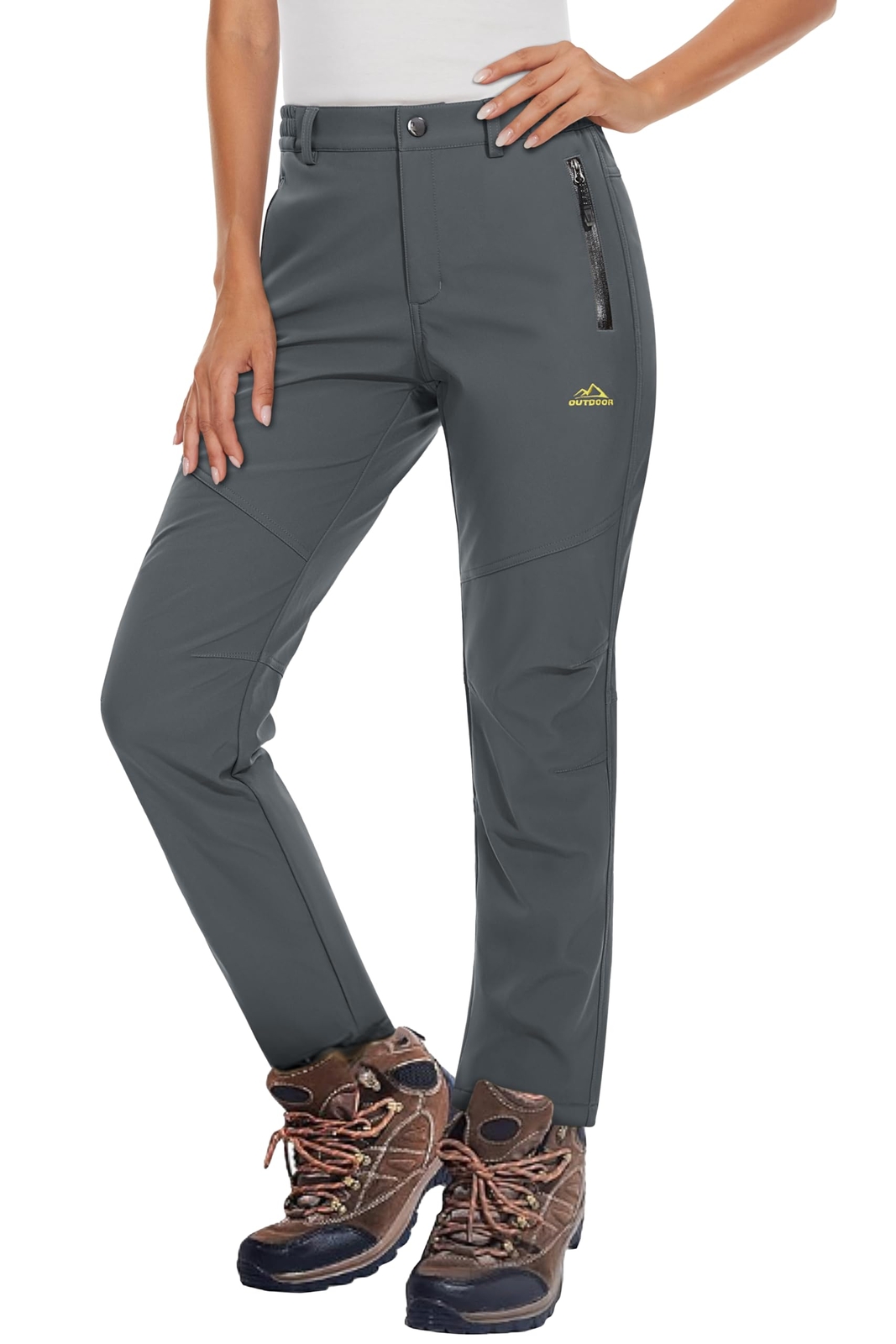 Womens Ski Snow Pants Waterproof Fleece Lined Outdoor Hiking Softshell Warm Pant