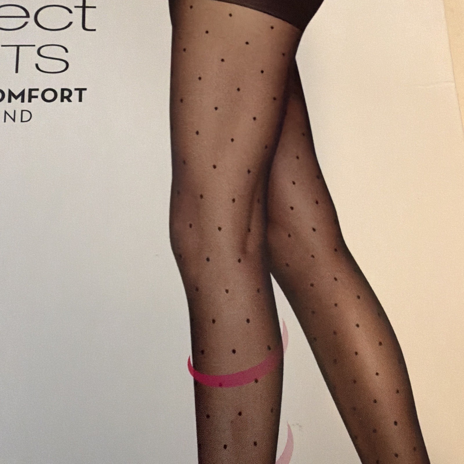 Hanes Premium Control Top Tights Graduated Compression Dot Black XXL