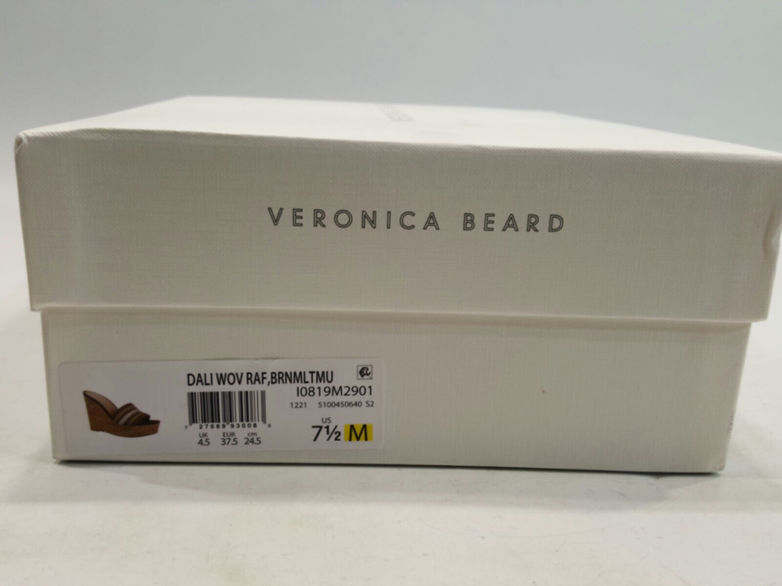 Veronica Beard DALI WOVEN WEDGE SANDAL Brown Multi Size Varies
