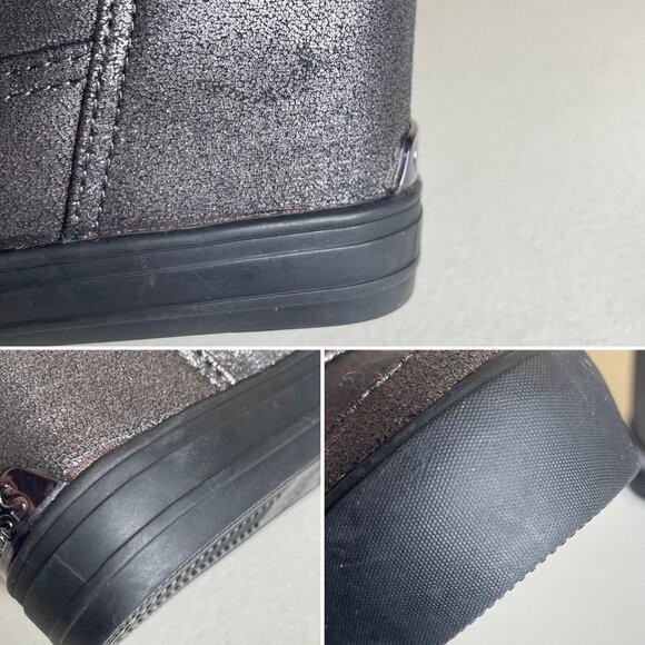 Guess Dustyn Faux Fur Hidden Wedge Sneaker Ankle Boots Size 6.5