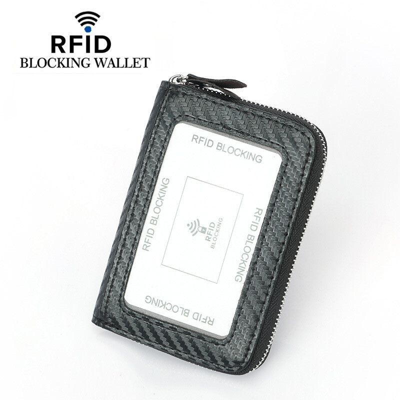 Credit Card Wallet,Compact Rfid Blocking Zipper Card Holder Case for Men Women
