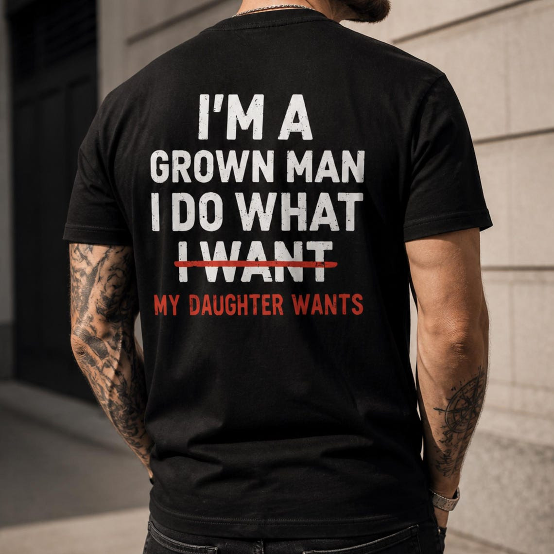 Funny Girl Dad Shirt I Do What My Daughter Wants Father’s Day Gift From Kids Tee