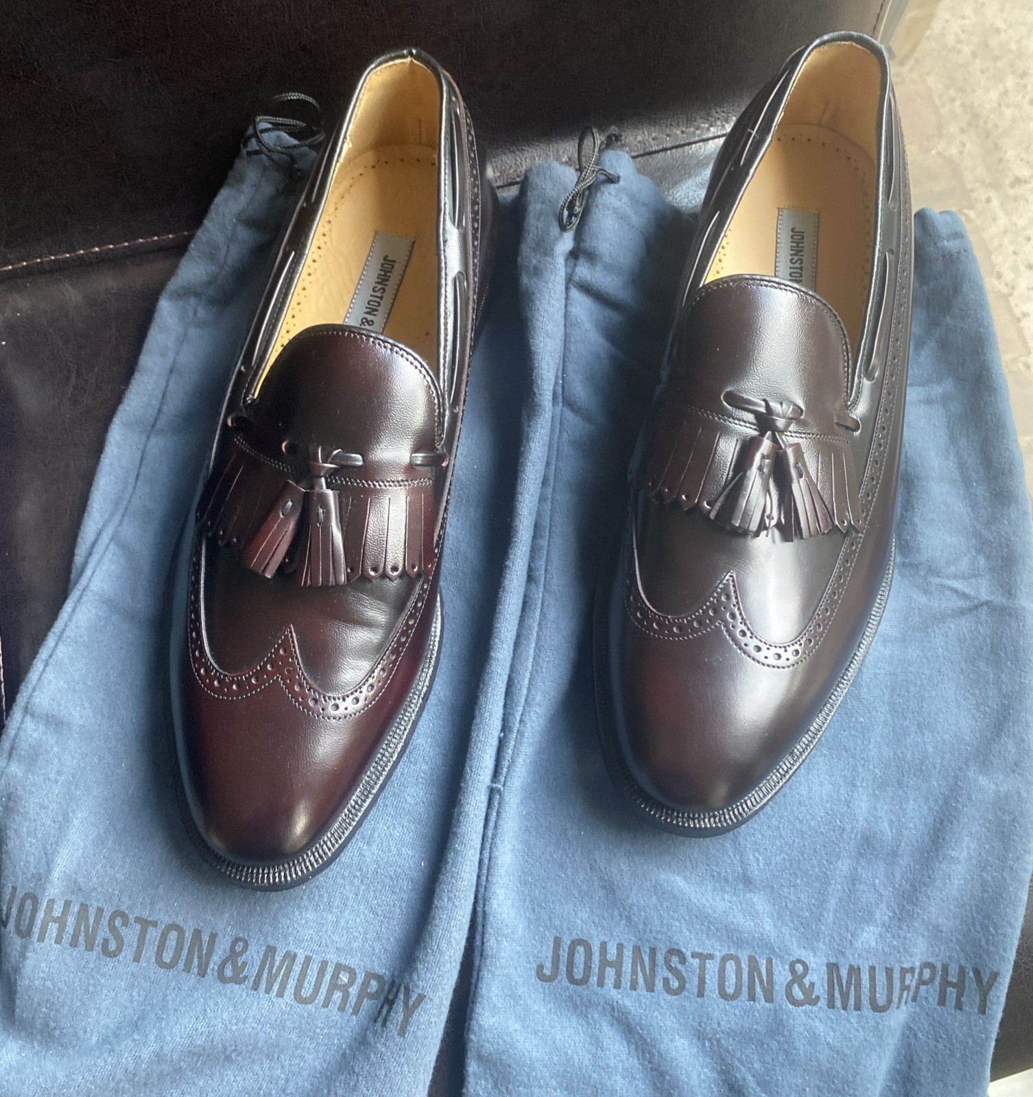 Johnston & Murphy Men’s Leather Tassel Shoes Size 9.5 D/B