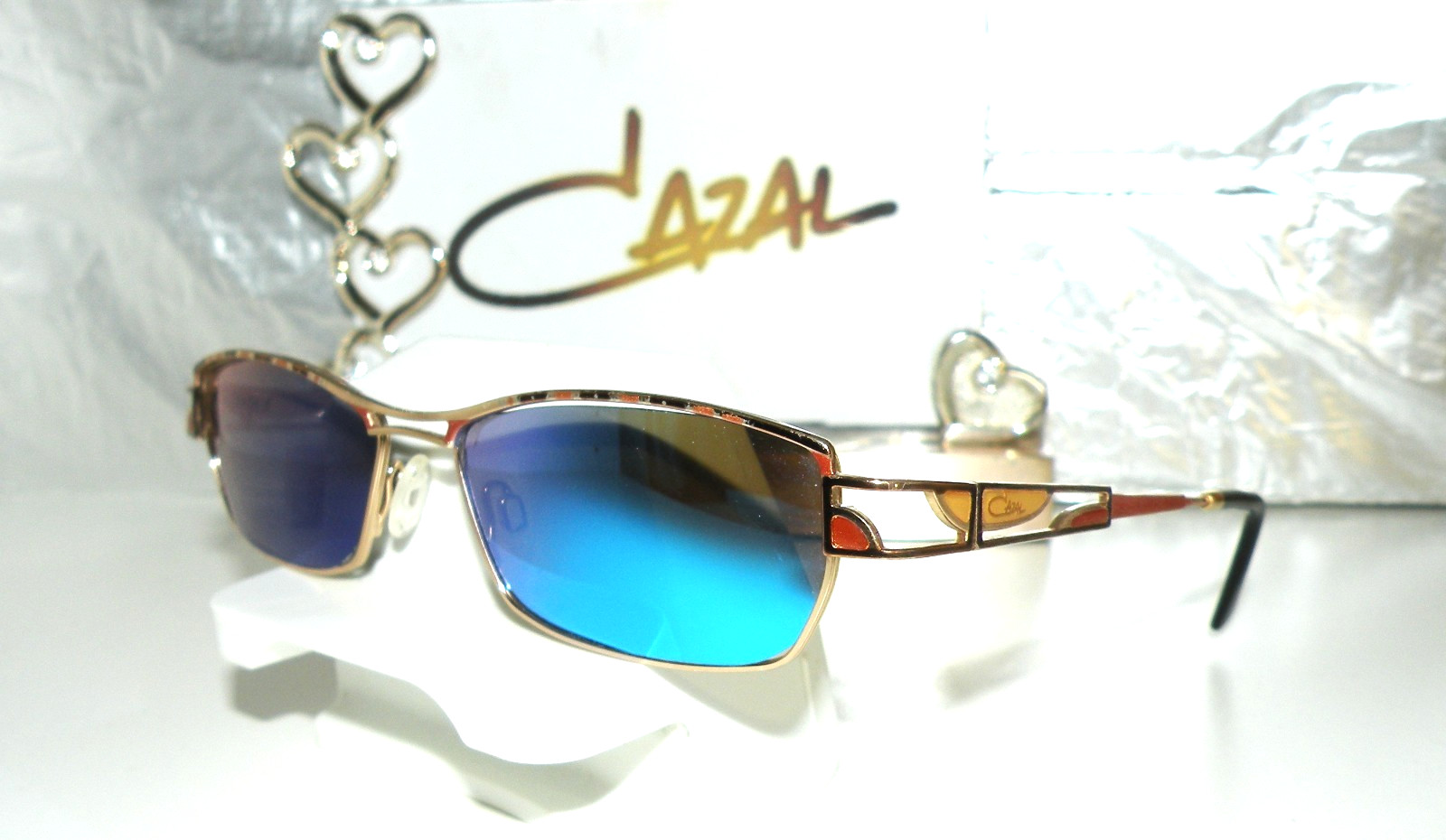 VTG 90’s CAZAL MOD 194 COL 712 GEOMETRIC POLARIZED SUNGLASSES FRAME BOX 11 TF RB