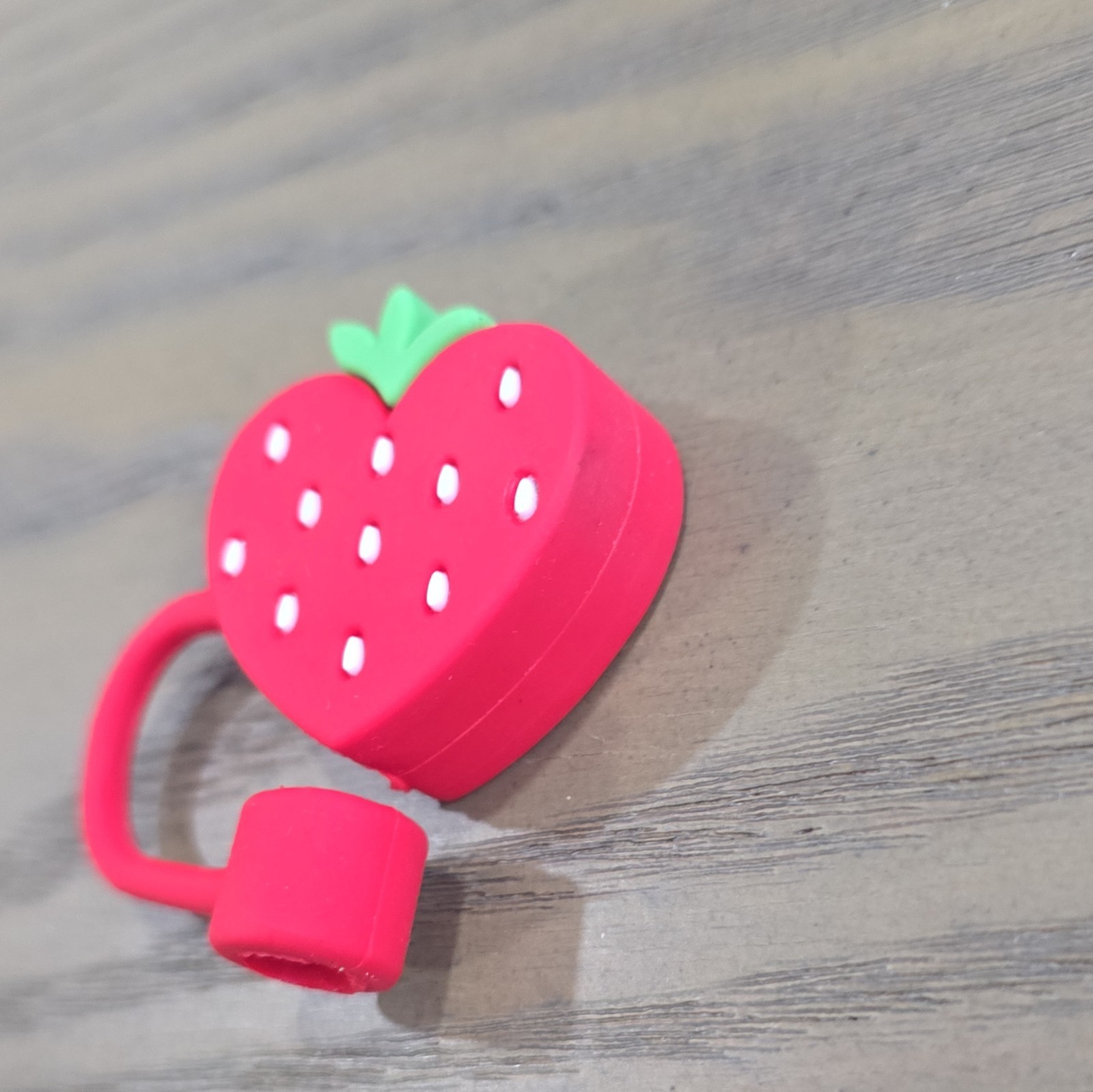 Strawberry Fruit Straw Charm for Girls, Fruit Theme – Red Green White