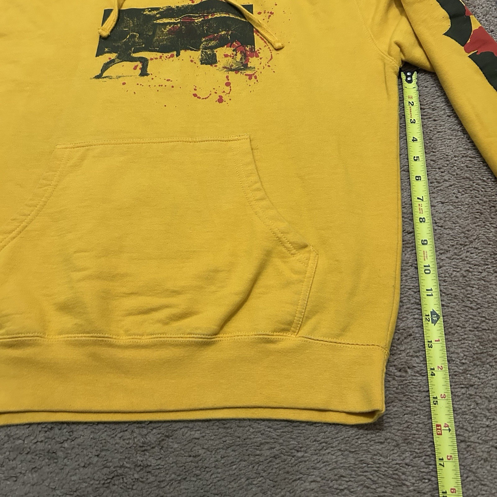 Rucking Fotten Kill Bill Vol 1 Hoodie Yellow Quentin Tarantino Movie L Mens