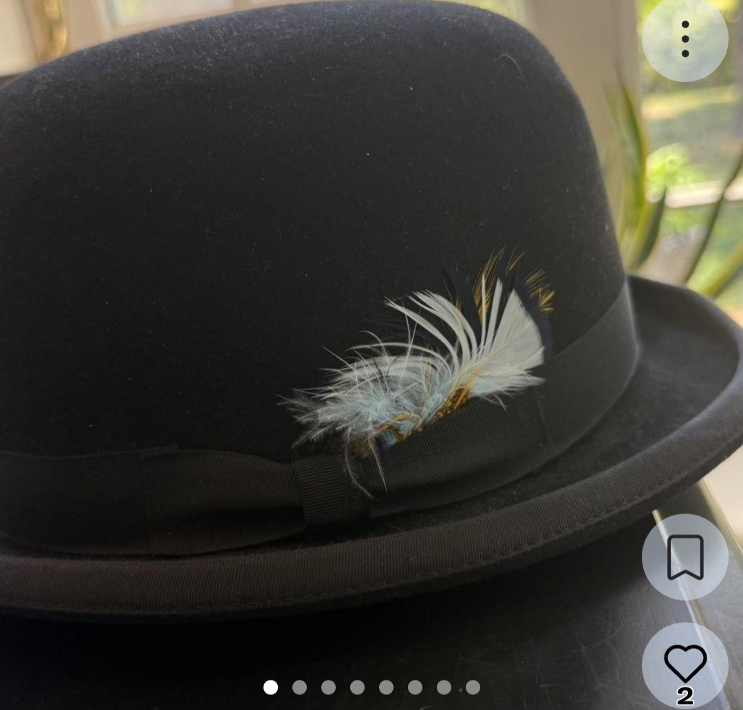 Vintage 1990s Hats in The belfry bowler Hat 6x beaver Fur Felt