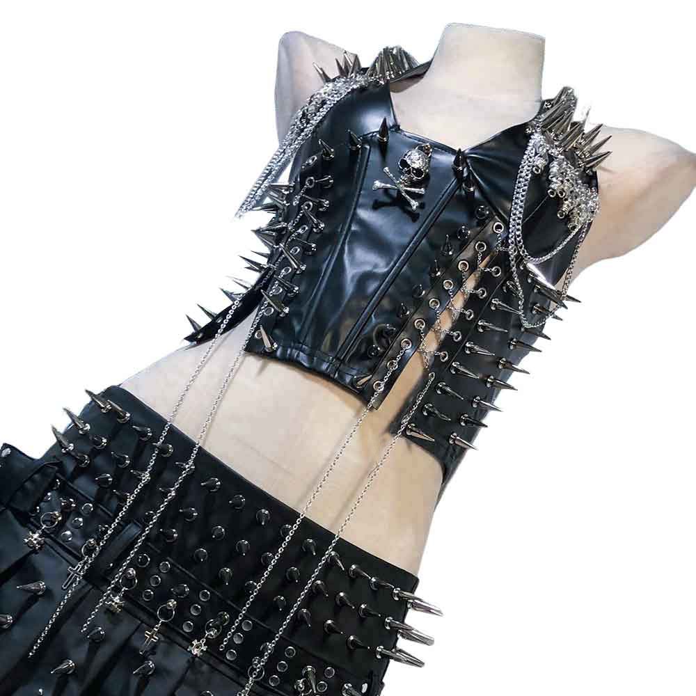 Goth Tops Emo Clothing Grunge Y2K Gothic Tank Punk Rock Clothes Spiked