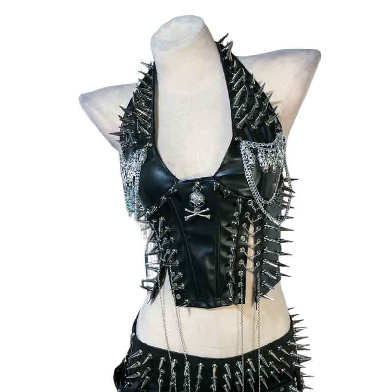 Goth Tops Emo Clothing Grunge Y2K Gothic Tank Punk Rock Clothes Spiked