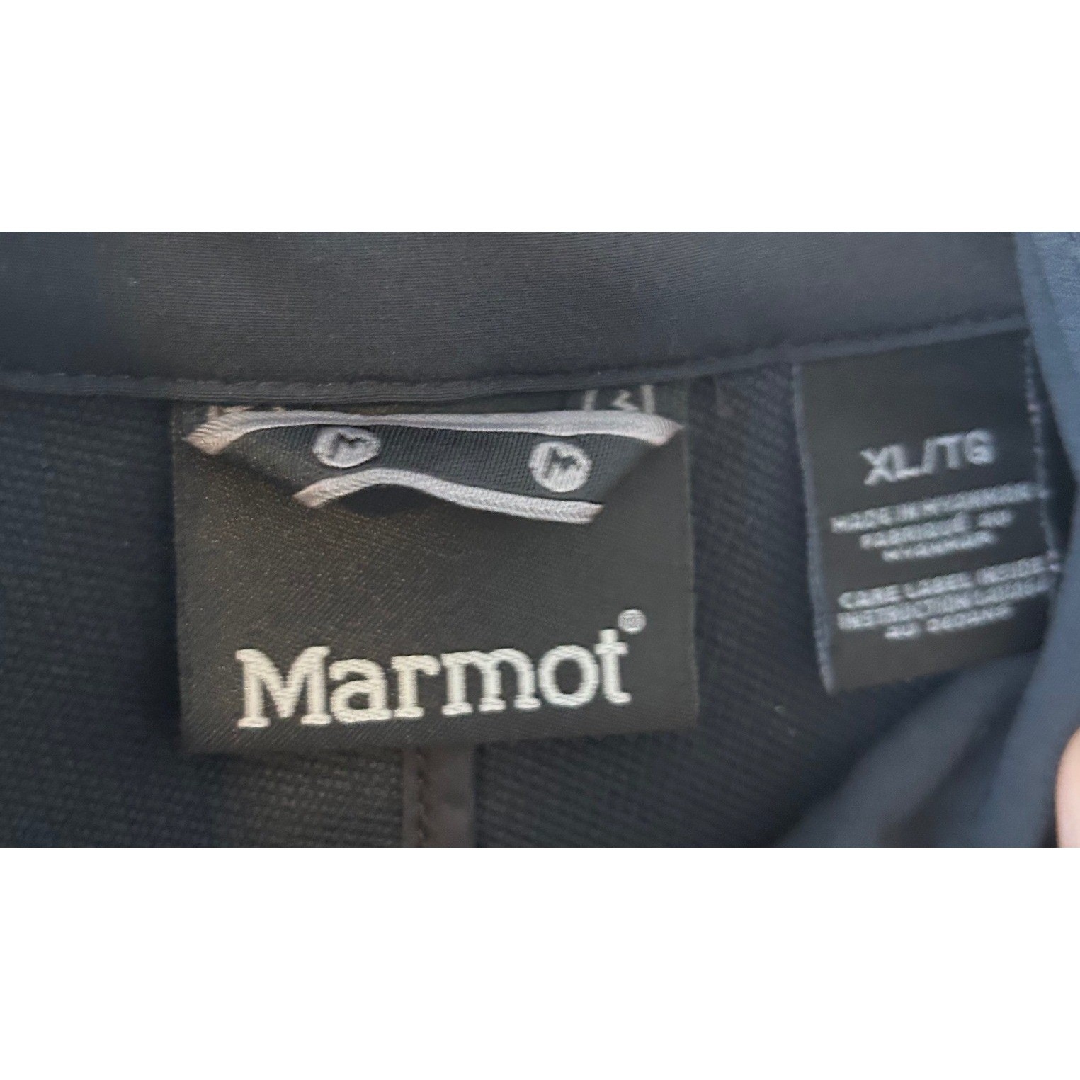 Marmot Softshell Lightweight Windbreaker Black Full Zip Jacket Men’s XL TG