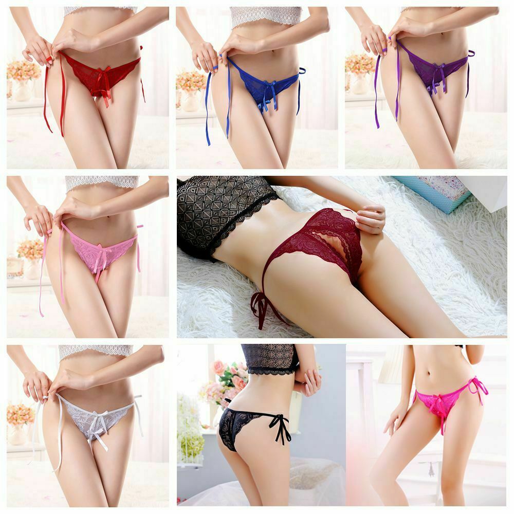 ☆USA☆ Sexy Women Lace Thong G-string Panties Lingerie Underwear Crotchles T-back