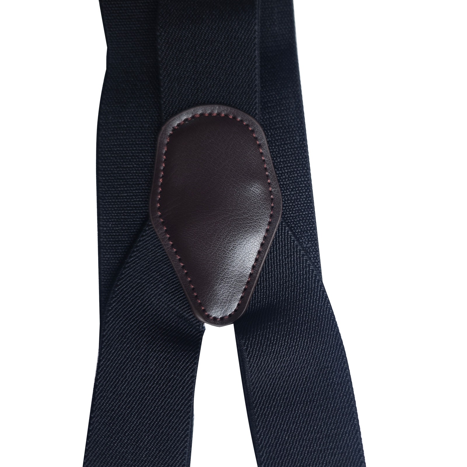 Button Holes Link Men’s Suspenders-Black with 6 Button Holes 2 Length Adjusters