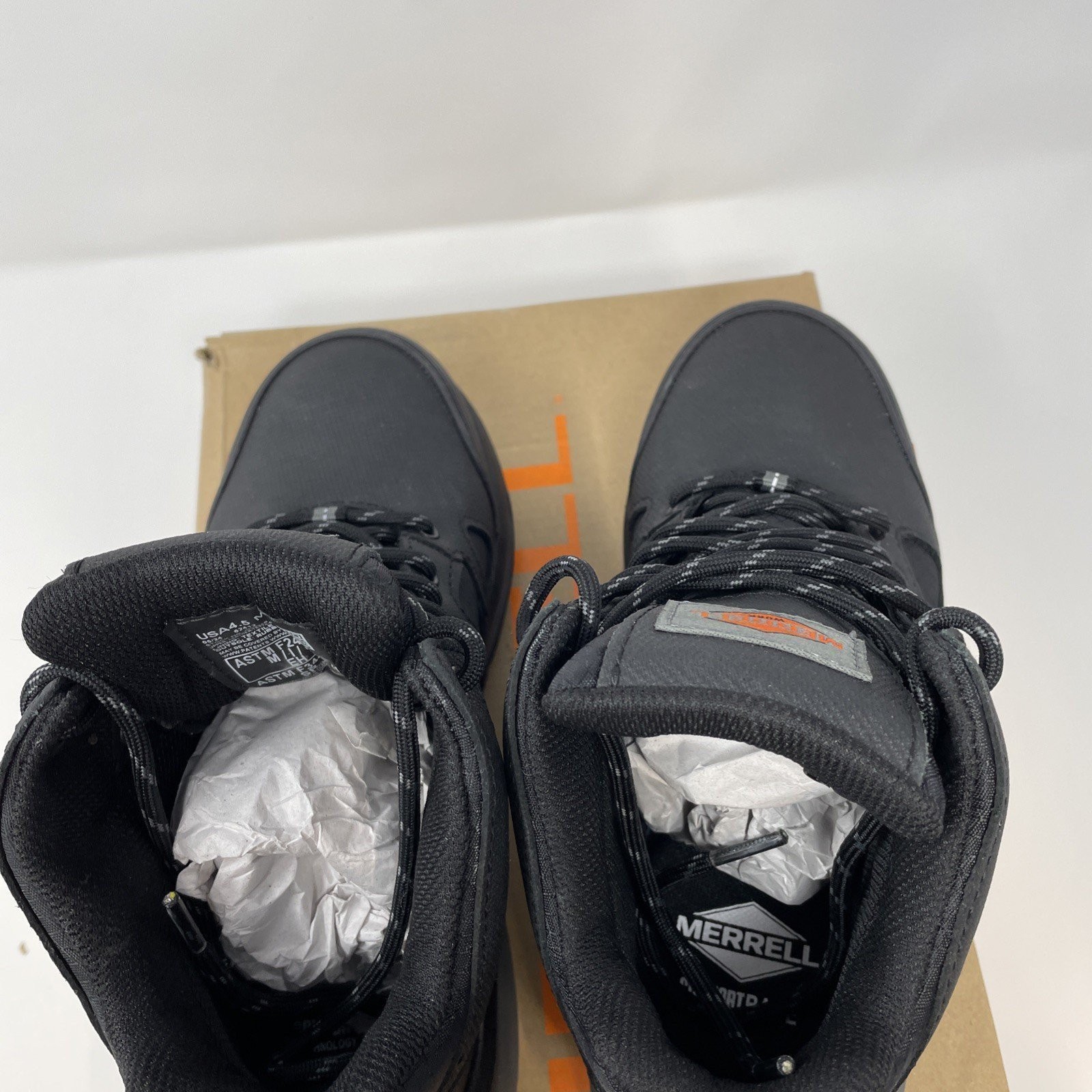 Merrell Fullbench Speed Mid Carbon Fiber Work Boots Black Men’s Size 4.5