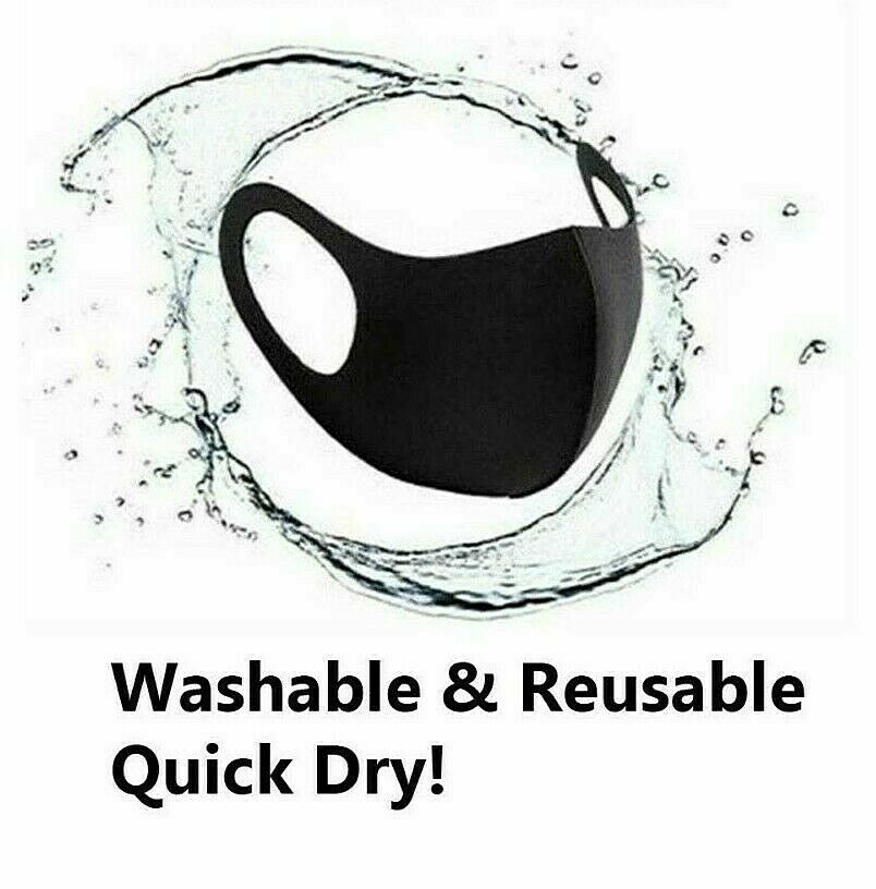 Washable & Reusable Fashion Face Black Mask (Unisex ) Mouth Cover ( Pack of 5 )