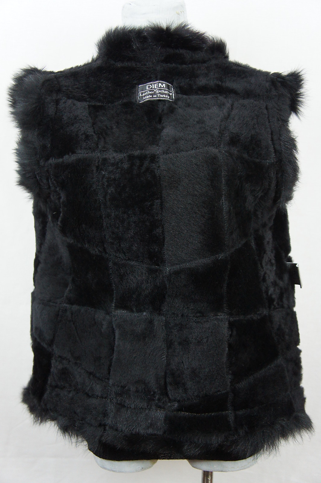 Short Women 100% Shearling Leather Sheepskin Long Haired Toscana Fur Vest Jacket