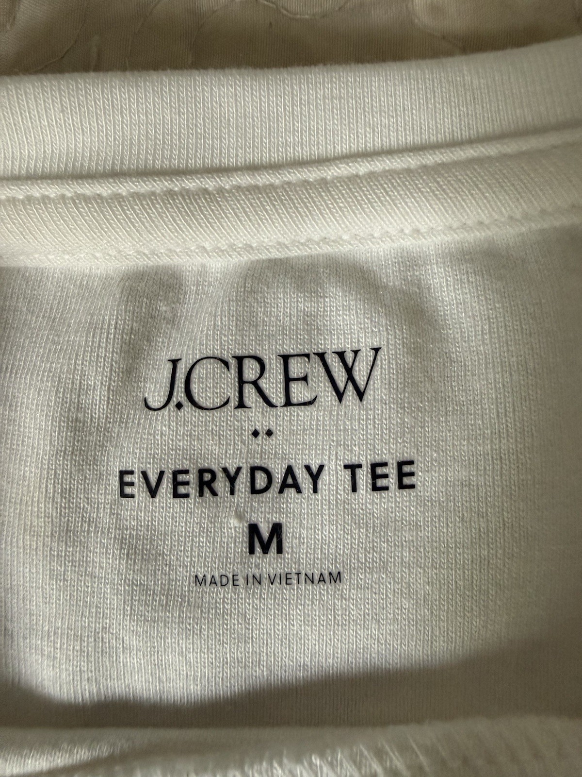 J.CREW Women’s M White Solid Crew Neck Long Sleeve Knit Tee CA961