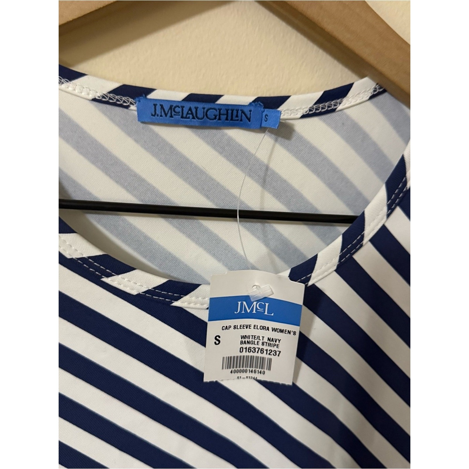 NWT J. Mclaughlin Bangle Navy Striped Womens Dress Size Small Summer Vacation