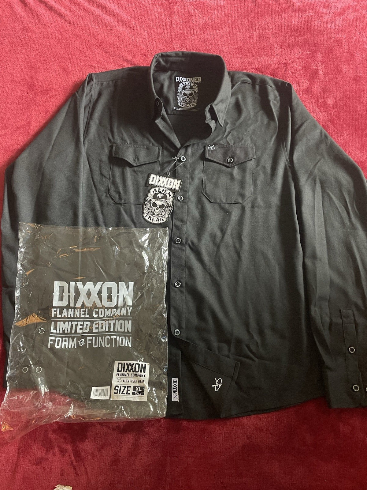 Dixxon Flannel Company Alien Freak Wear Limited Edition Pockets Black XL Tall