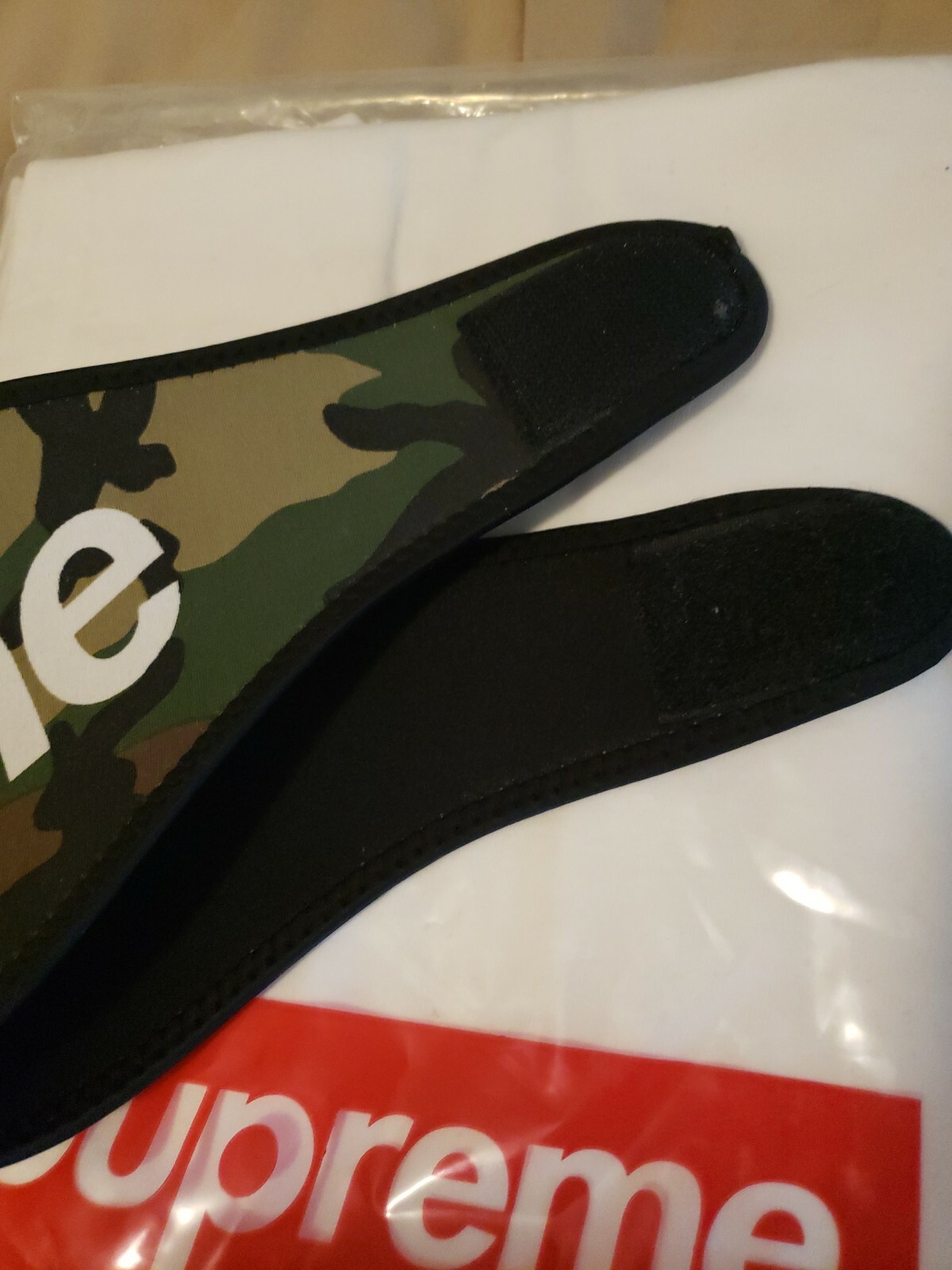 Authentic Supreme Neoprene Face Mask Woodland Camo FW14 New