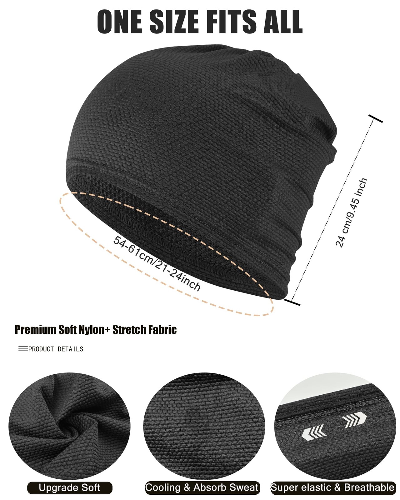 Cooling Skull Caps for Men Women-Thin Breathable Mesh Beanie for Men Running …