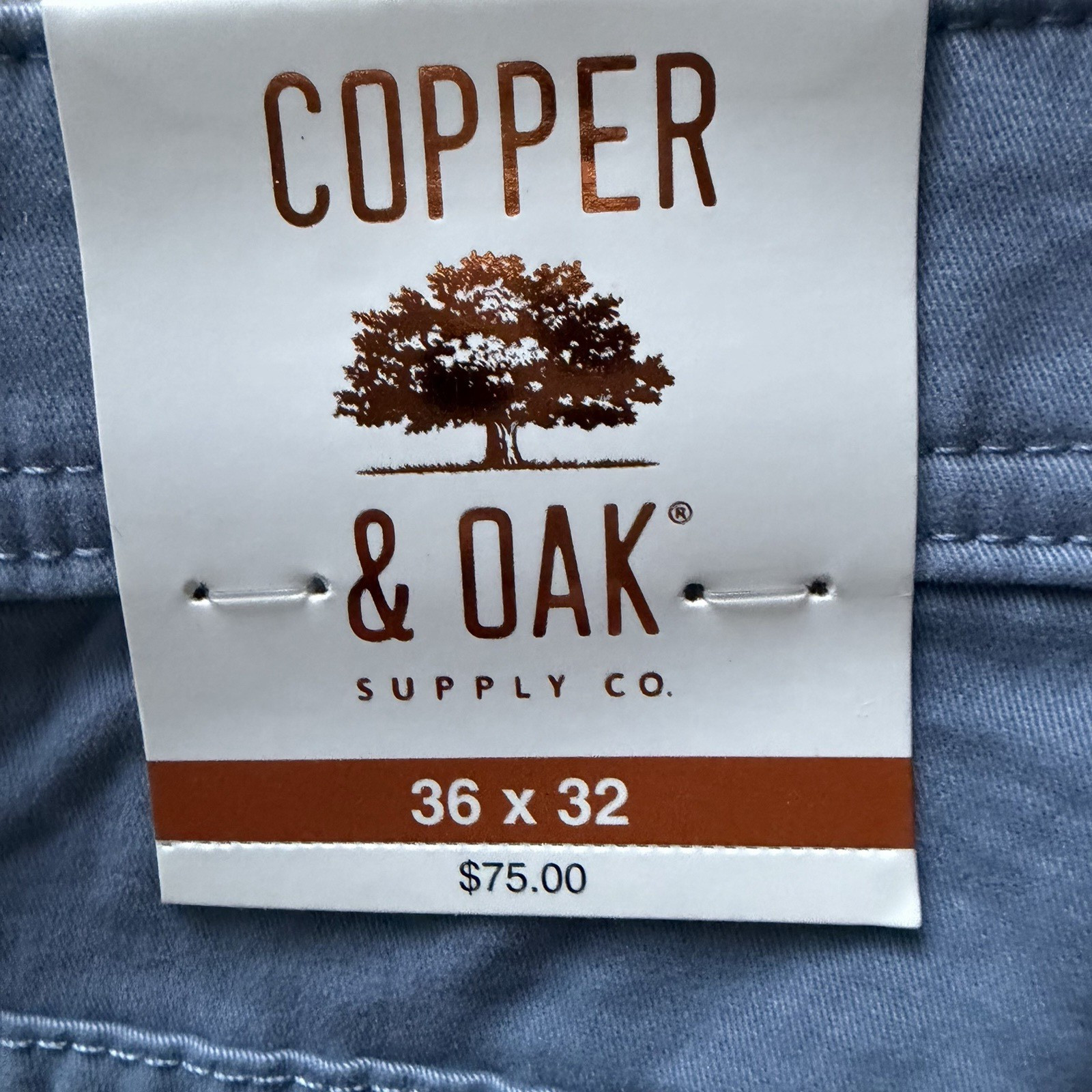 Copper & Oak NWT Men’s 36×32 Pants 5 Pocket Every Day Pant River Blue K5S817 NWT