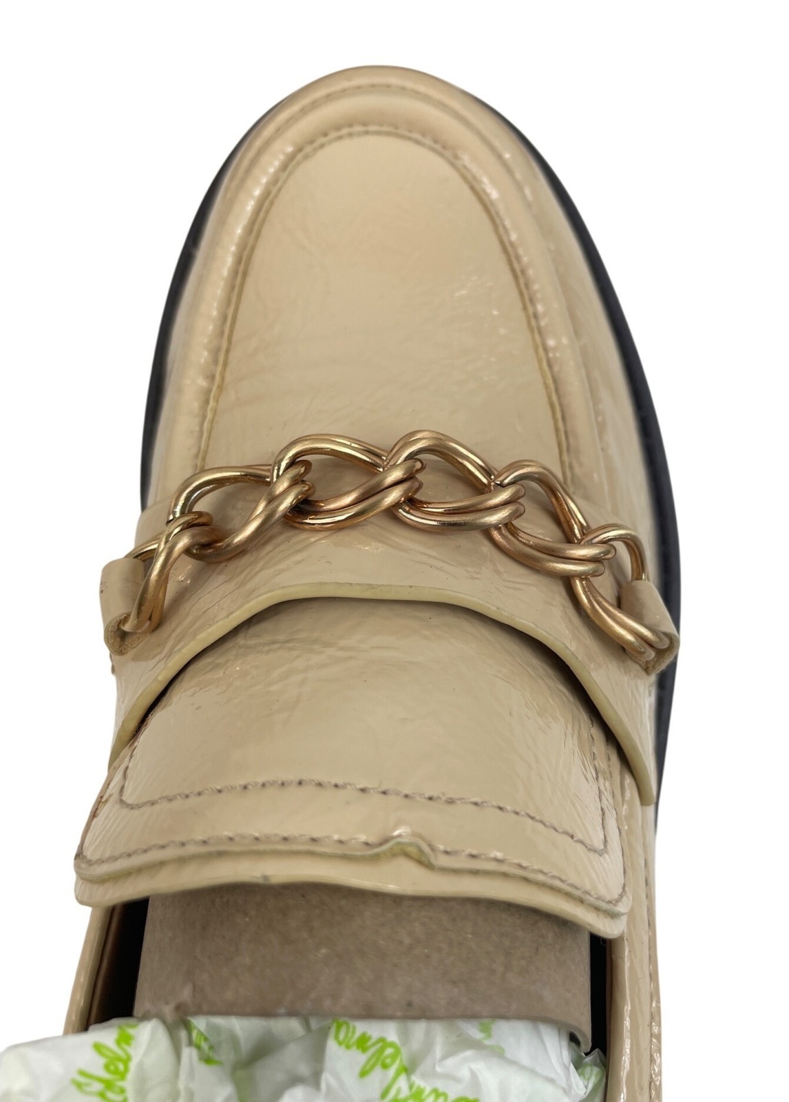 Sam Edelman NY Lug Sole Loafers Womens 7M Wheat Leather Platform Shoes