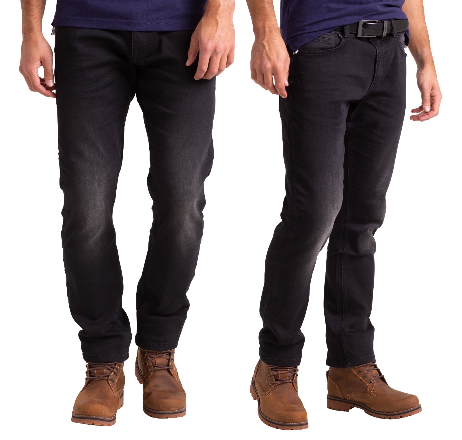 Mens Denim Jeans Straight Leg Regular Fit Basic Casual Work Heavy duty All Sizes