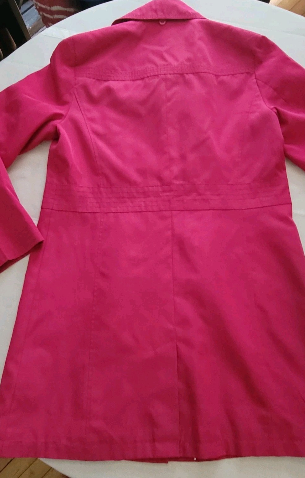 Relativity Trench Coat Women’s M Raspberry Pink Lined Spring Jacket Rain Coat