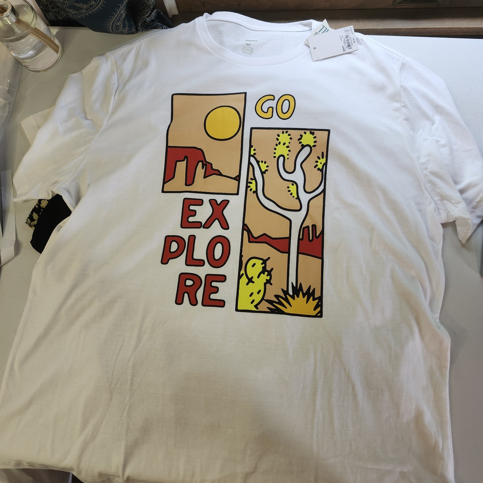 Sonoma Goods For Life Go Explore Desert Graphic T-Shirt Men’s XLT Big & Tall NWT