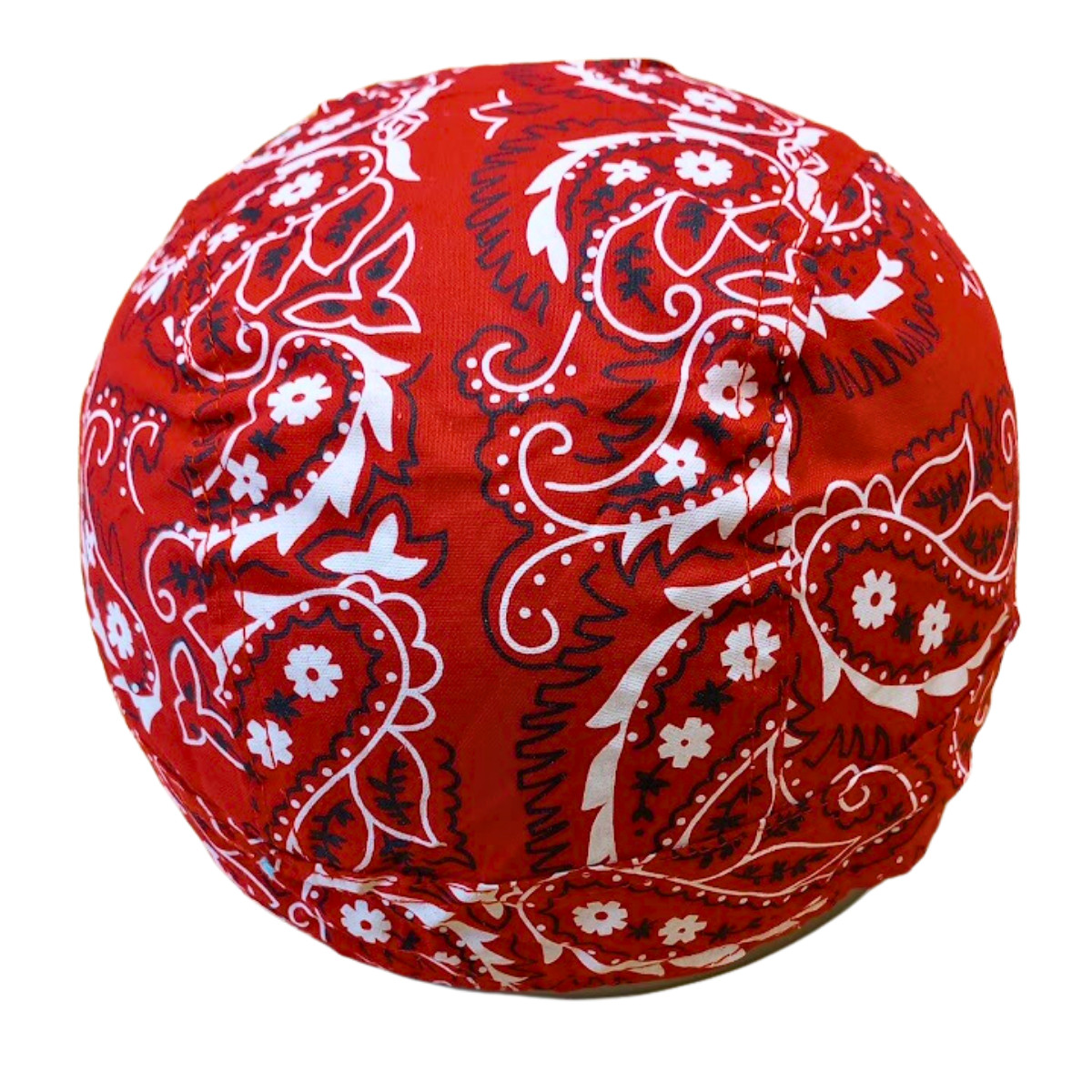 Red Durag Skull Cap Head Wrap Biker Motorcycle Du Do Dew Paisley Bandana Doo Rag