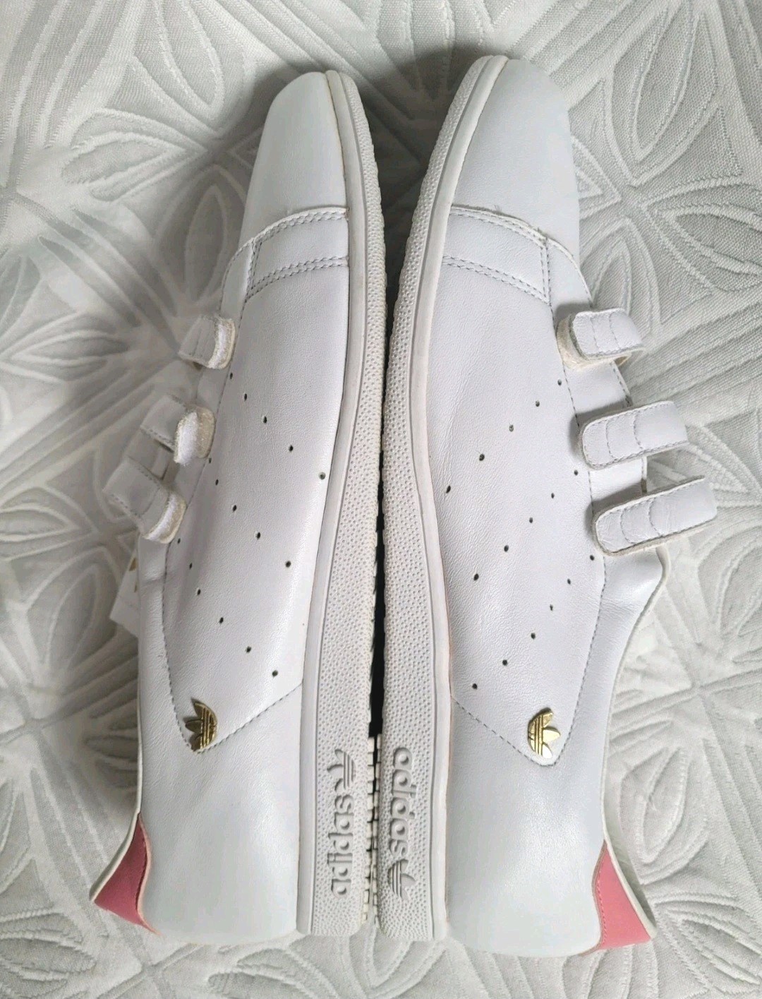 New Rare Adidas Stan Smith Sleek W White Pink Leather 9.5