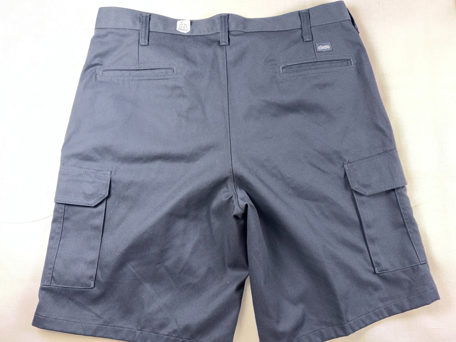 Cintas Comfort Flex Cargo Shorts Mens 38 Gray Logo Retail Fit Hiking Workwear