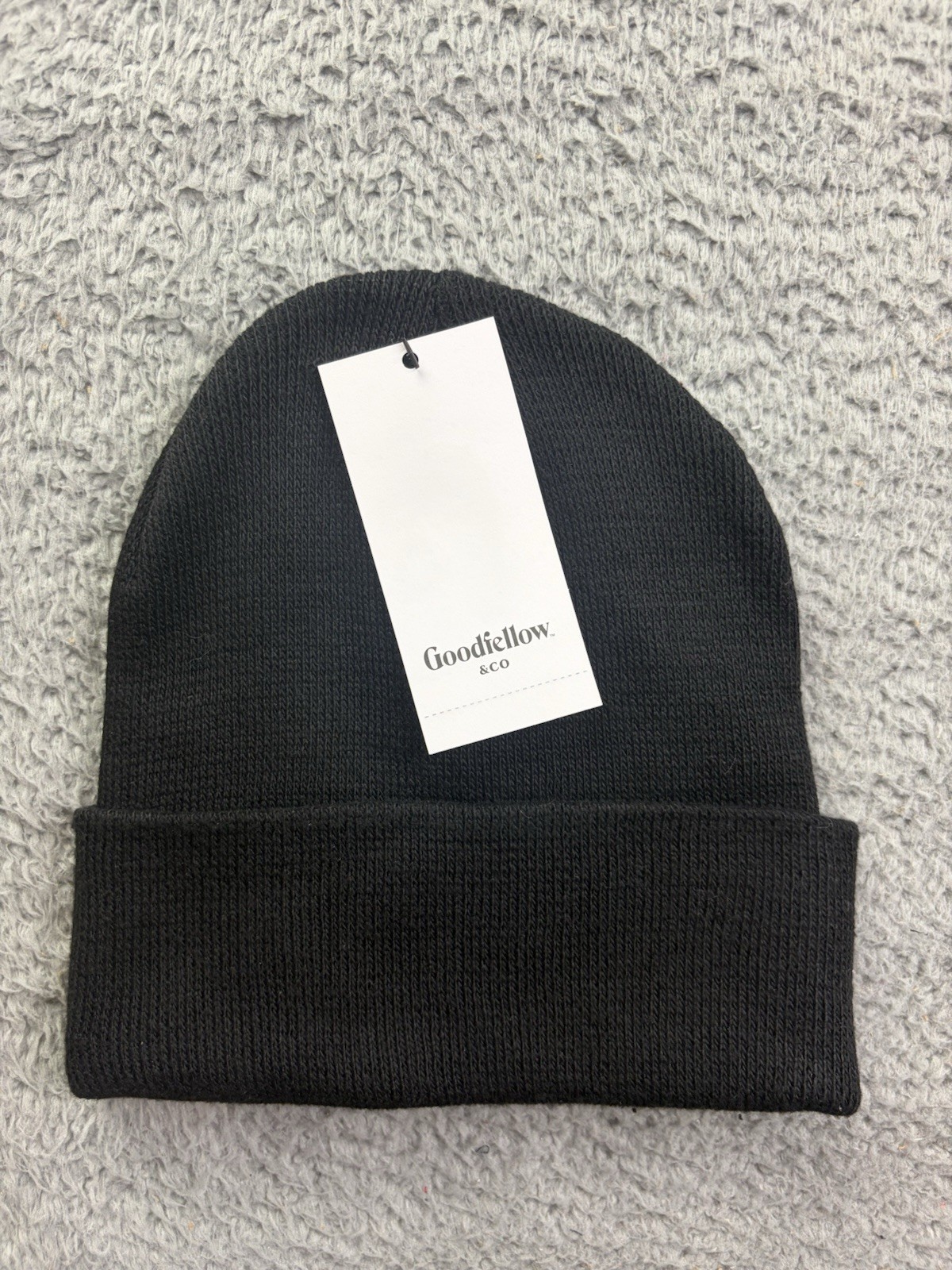 2x Goodfellow & Co. Mens Black Knit Cuffed Beanie Hat One Size