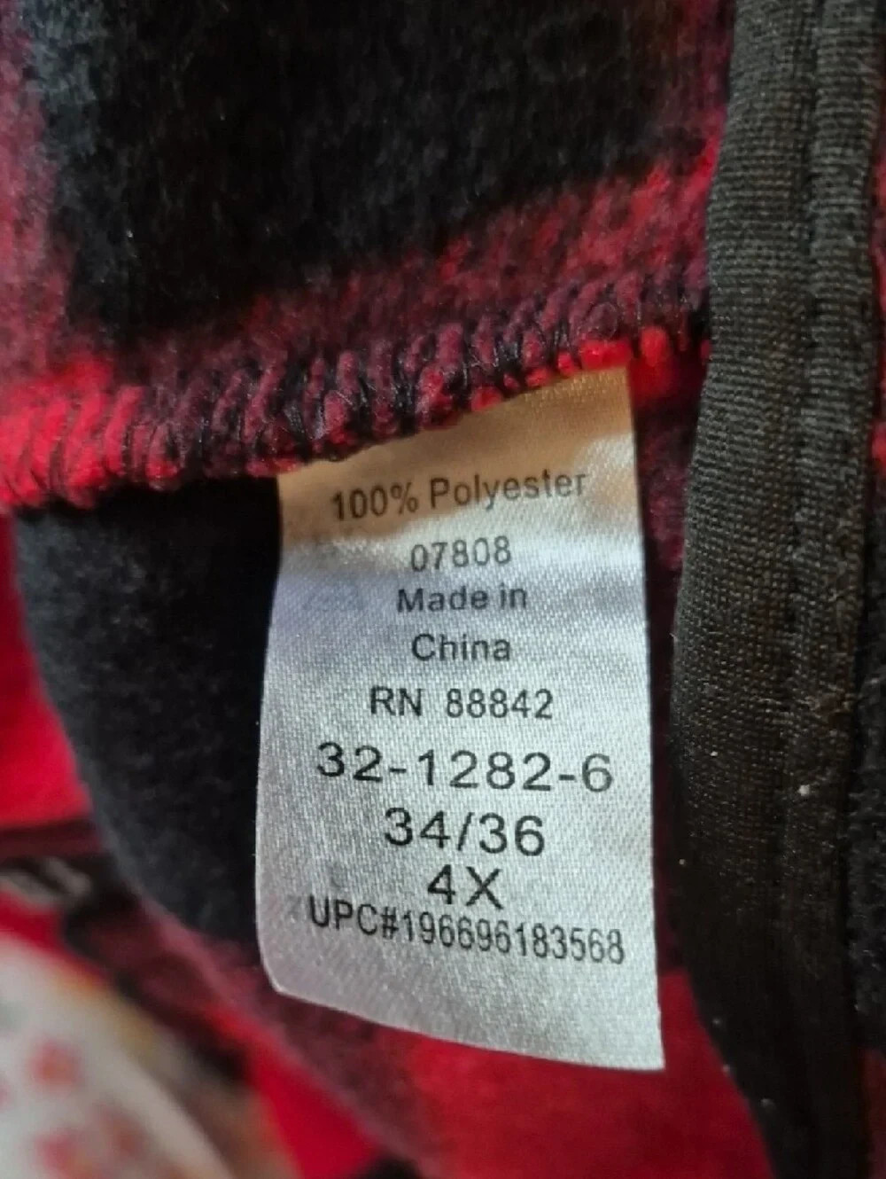 Woman Within Red & Black Buffalo Plaid Zip Front Vest – Size 4X