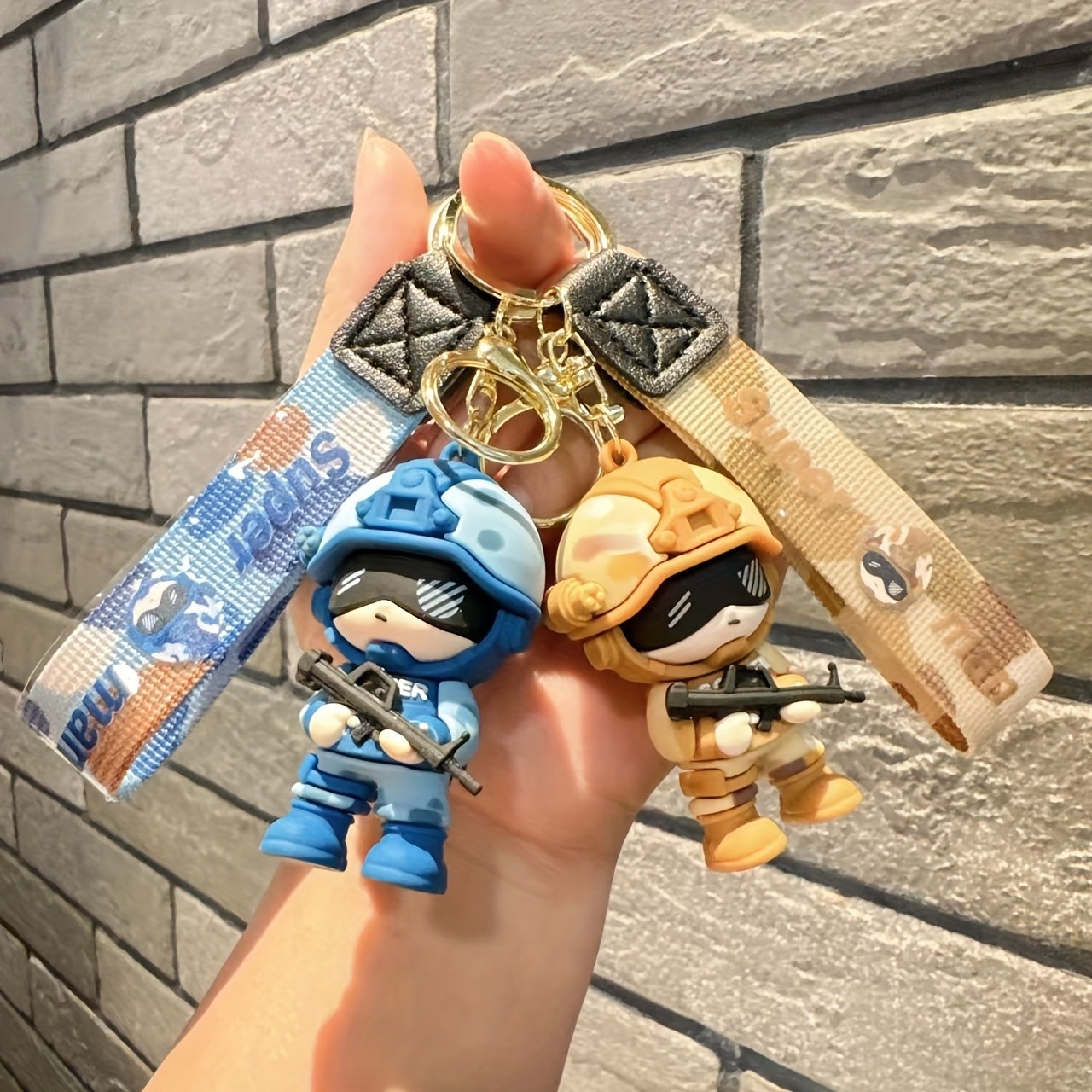 Soldier Keychain- Anime Soldier Model Keychain, Backpacks and Car Keys