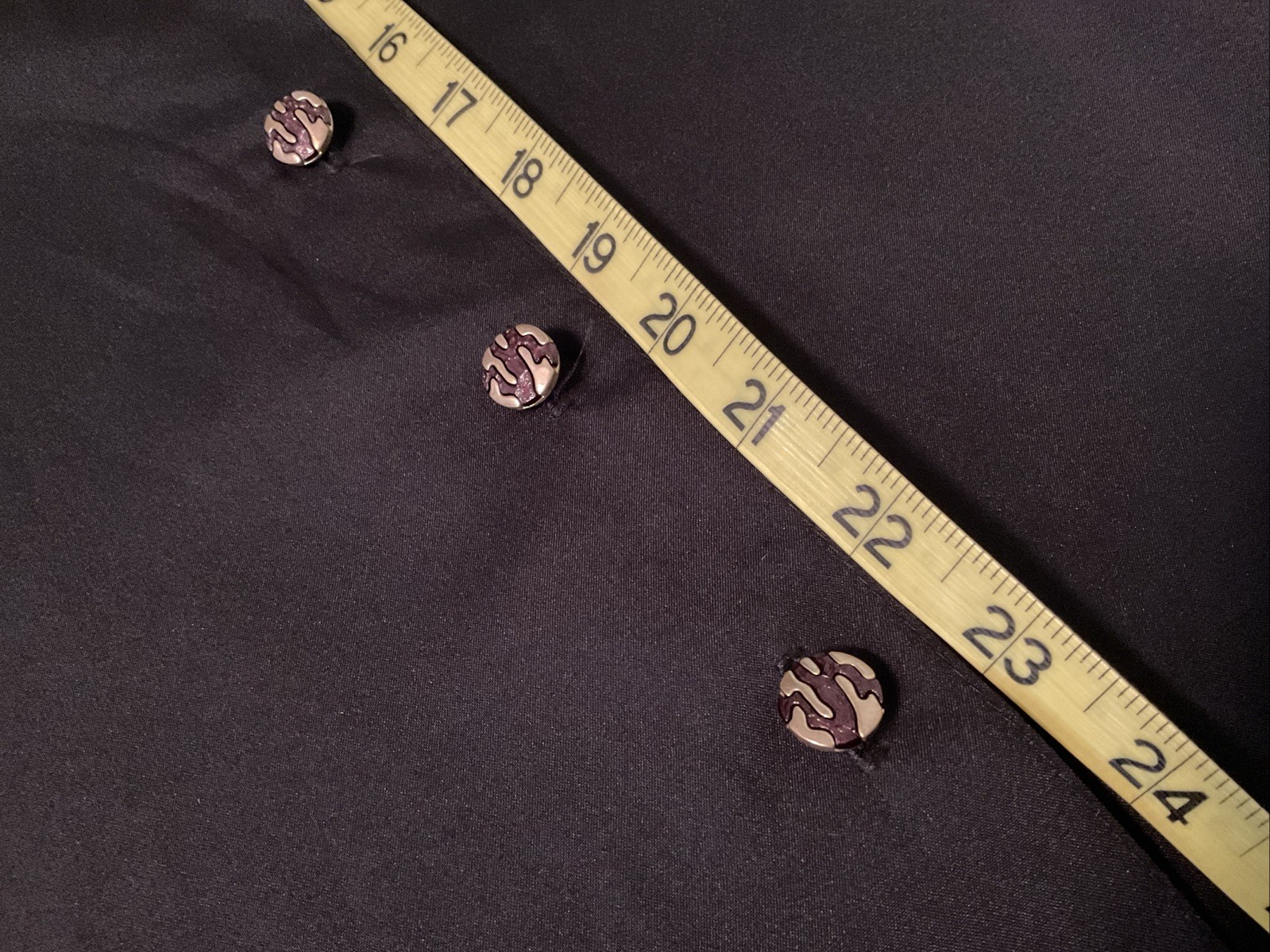 Vintage 80s Black Button Up Blouse Sheer Long Sleeve Size L Capri France
