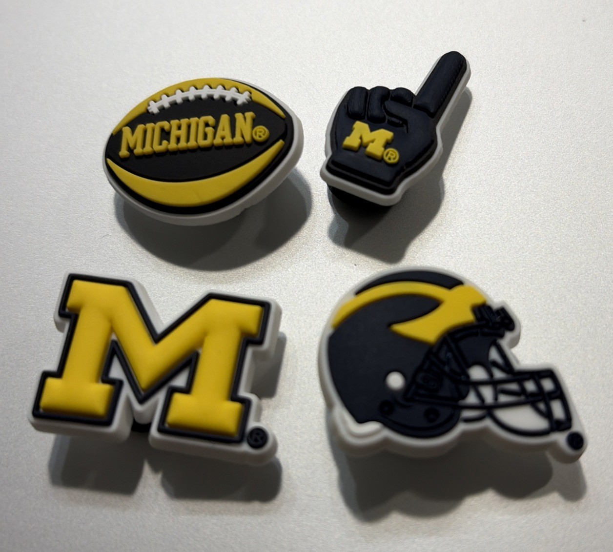 University of Michigan Crocs Charms (set of 4) NEW Jibbitz