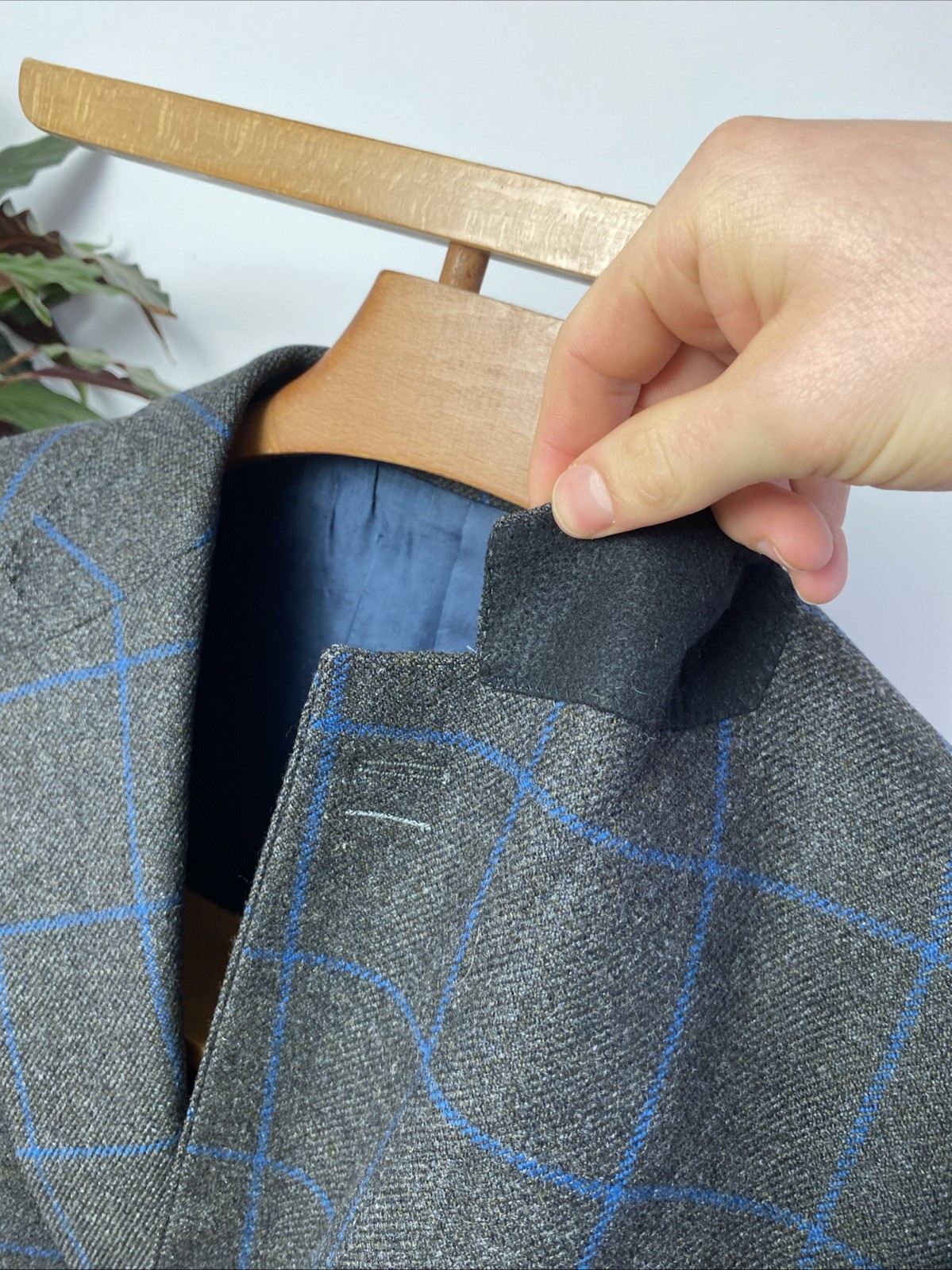 Walker Slater BESPOKE Tweed Handmade Windowpane Shooting Jacket (46R) Scottish